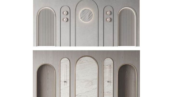 渲染模型_墙板009