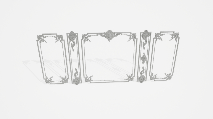 渲染模型_墙面装饰077