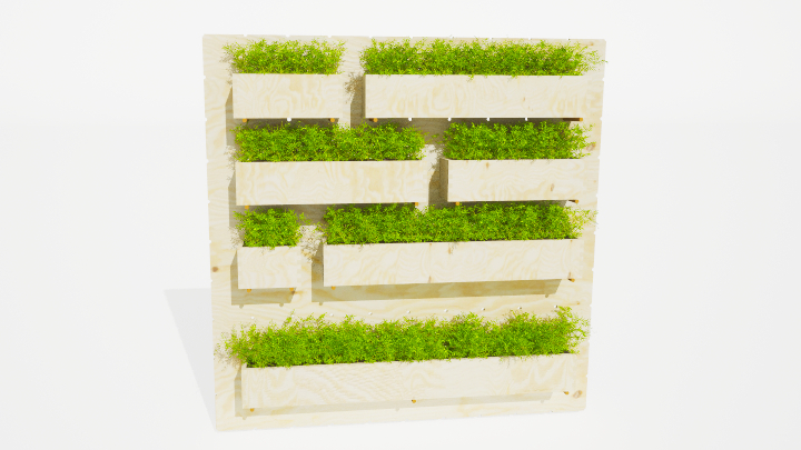 渲染模型_壁挂绿植007