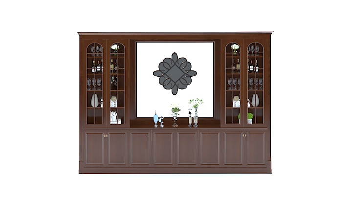 渲染模型_壁柜019