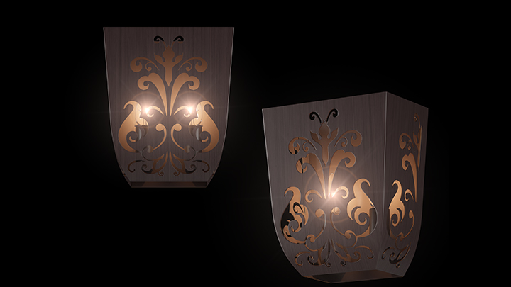 渲染模型_壁灯626