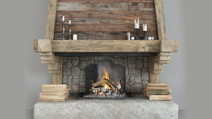 渲染模型_壁炉143