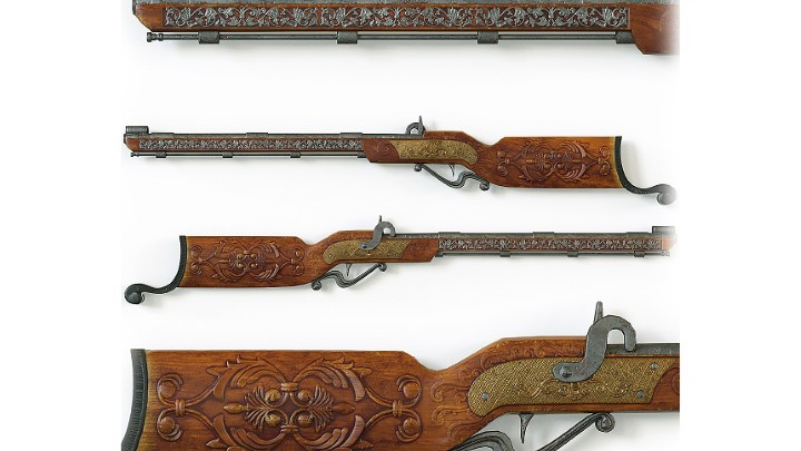 渲染模型_复古装饰猎枪001