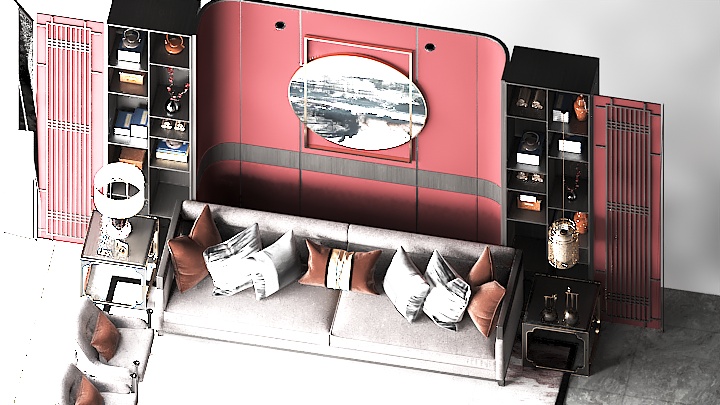 渲染模型_客厅073