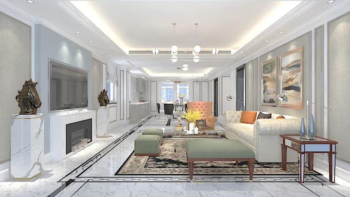 渲染模型_客厅084