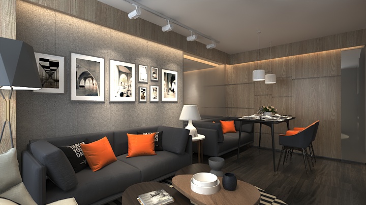 渲染模型_客厅086