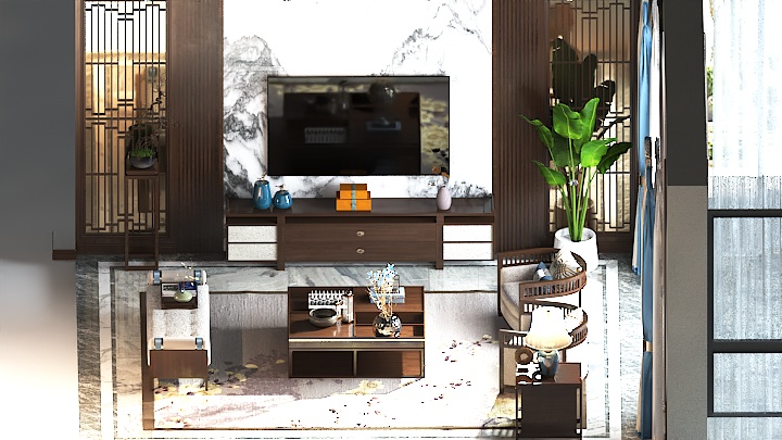 渲染模型_客厅093
