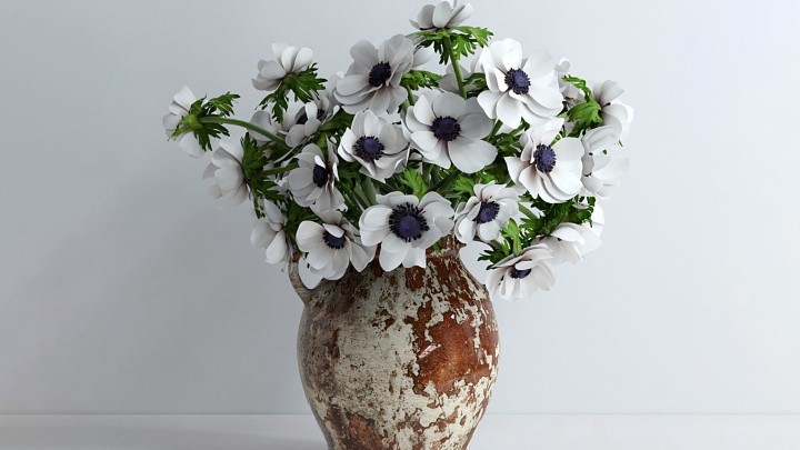 渲染模型_室内插花044