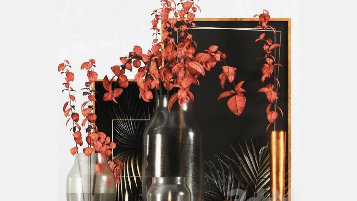 渲染模型_室内插花085