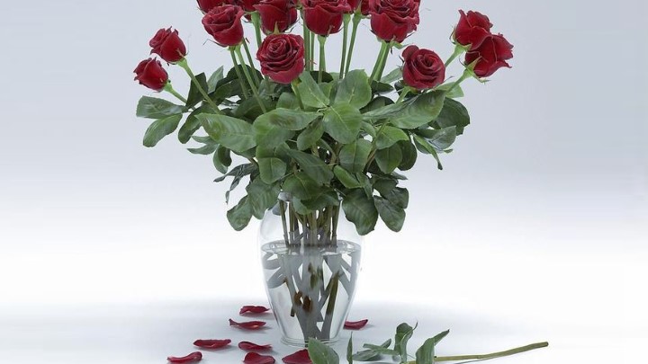 渲染模型_室内插花装饰014