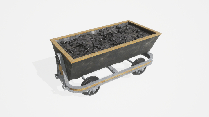 渲染模型_小推车003