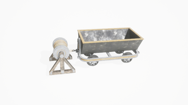 渲染模型_小推车006