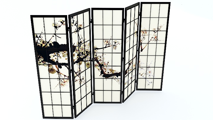 渲染模型_屏风104