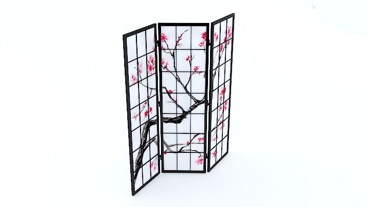 渲染模型_屏风106