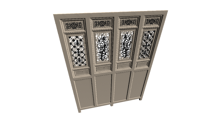 渲染模型_屏风172