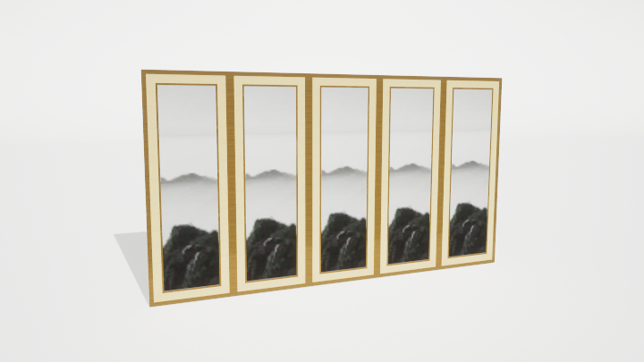 渲染模型_屏风194