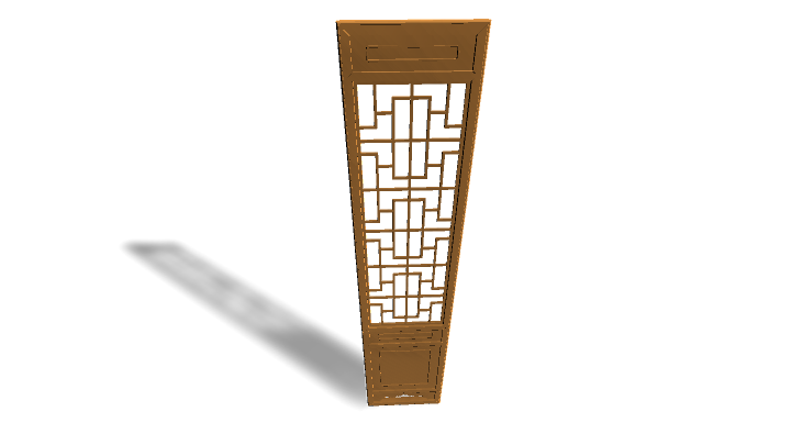 渲染模型_屏风门003