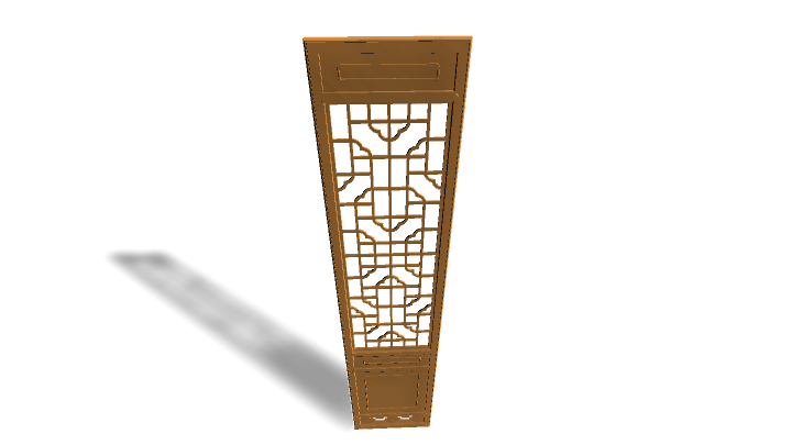 渲染模型_屏风门005