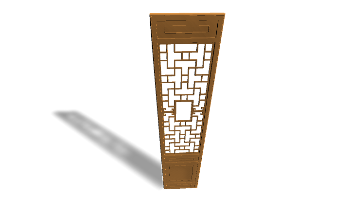 渲染模型_屏风门008