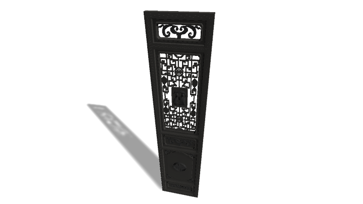 渲染模型_屏风门028