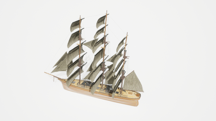 渲染模型_帆船004