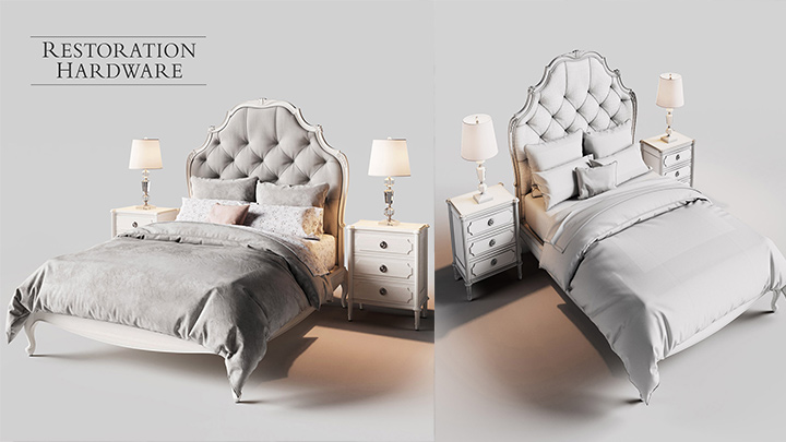 渲染模型_床2879