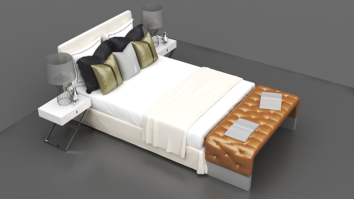 渲染模型_床2941