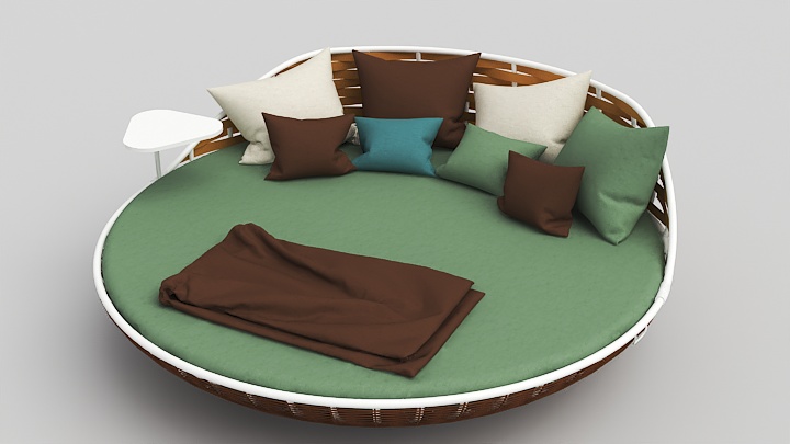 渲染模型_床2944