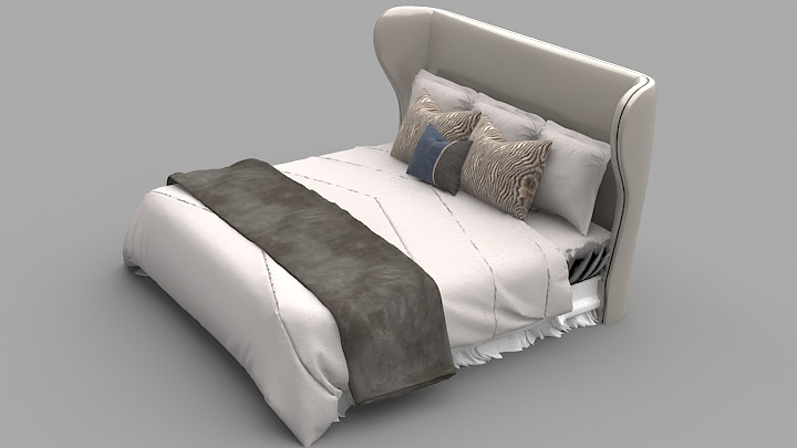 渲染模型_床2954