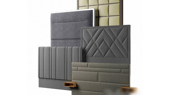 渲染模型_床头板套件002