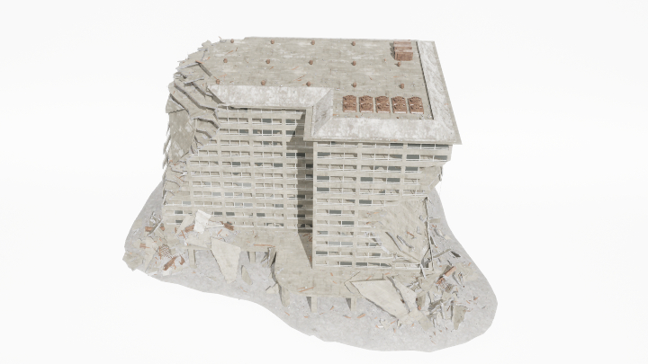 渲染模型_废墟楼011