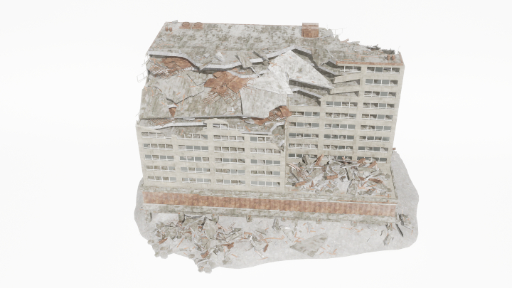 渲染模型_废墟楼012