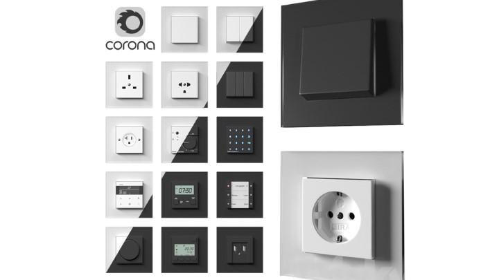 渲染模型_开关插座013