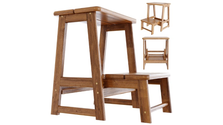 渲染模型_折叠梯001