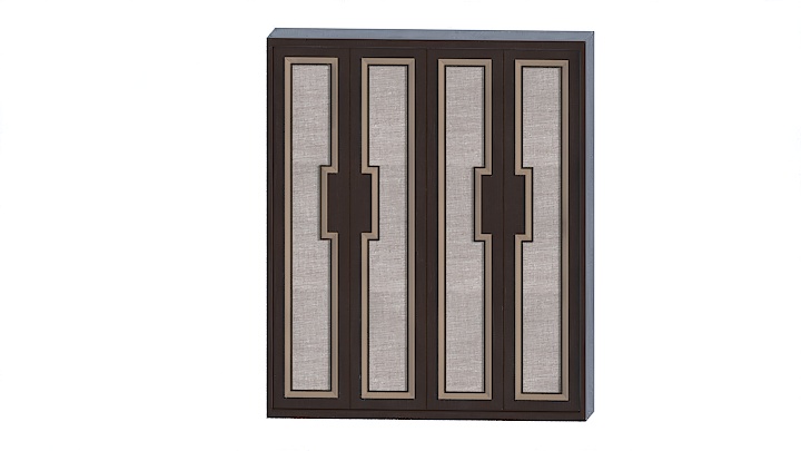 渲染模型_新中式实木衣柜005