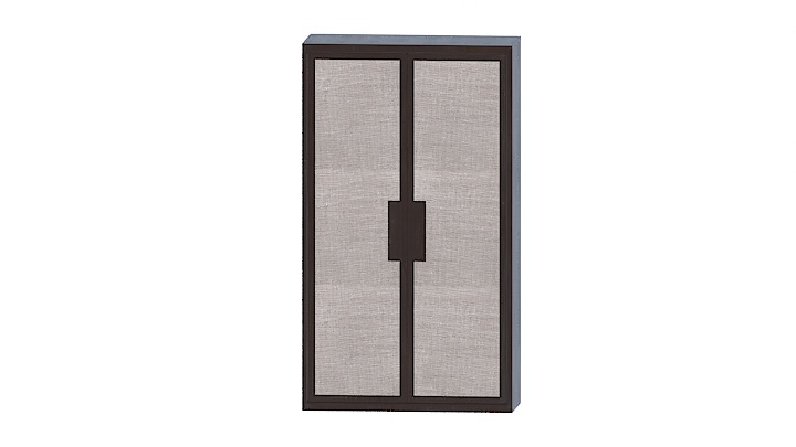 渲染模型_新中式实木衣柜006