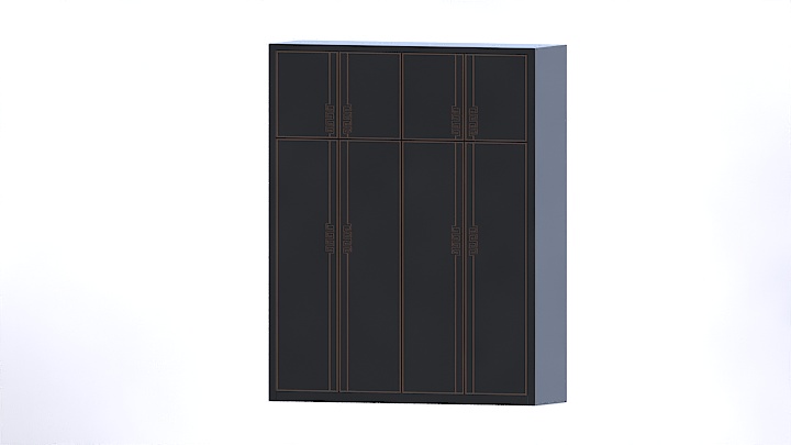 渲染模型_新中式衣柜001
