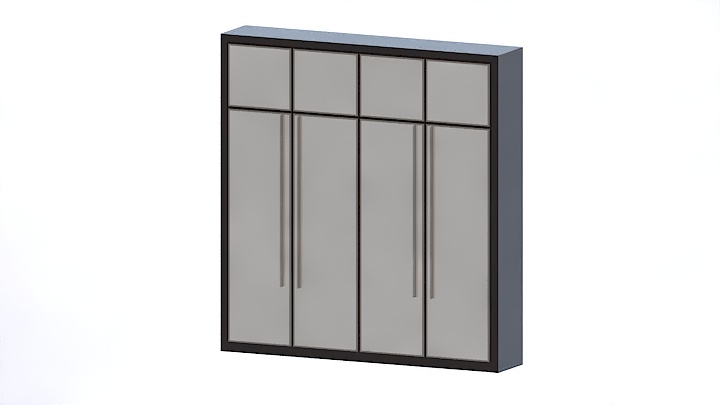 渲染模型_新中式衣柜007