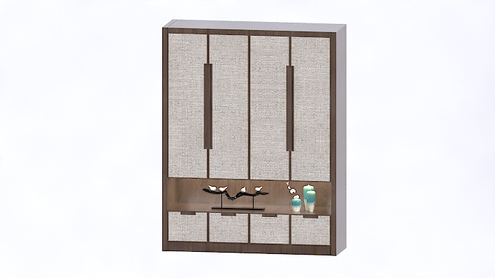 渲染模型_新中式衣柜015