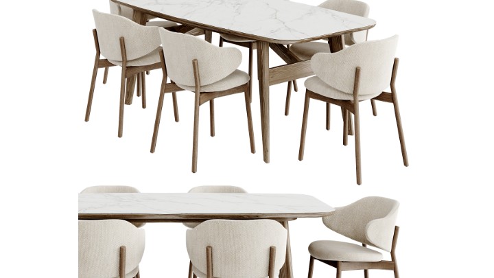 渲染模型_桌椅1117