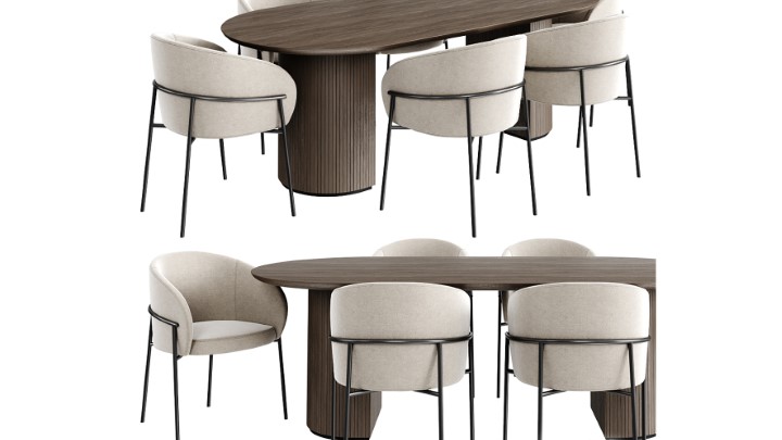 渲染模型_桌椅1118