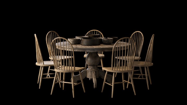 渲染模型_桌椅1160