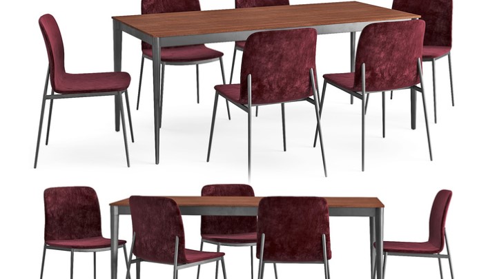 渲染模型_桌椅1170