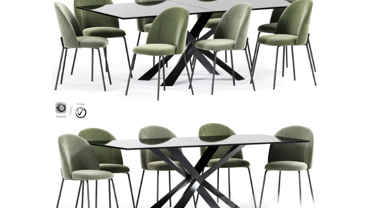 渲染模型_桌椅1184