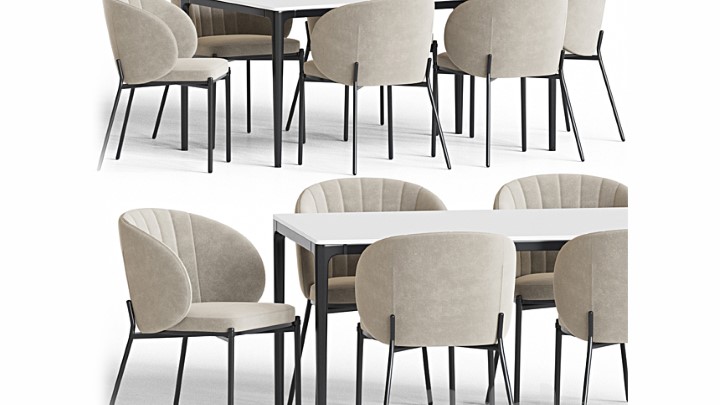 渲染模型_桌椅1189