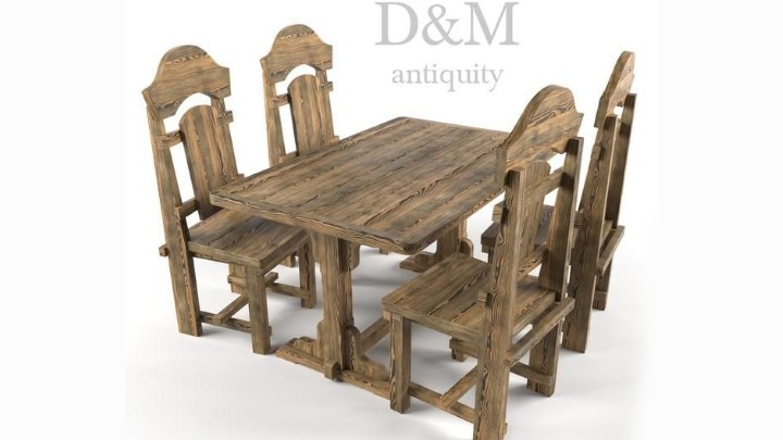 渲染模型_桌椅1216