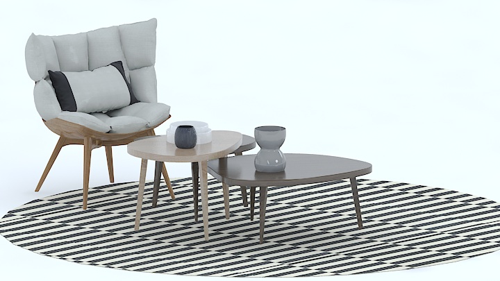 渲染模型_桌椅1220