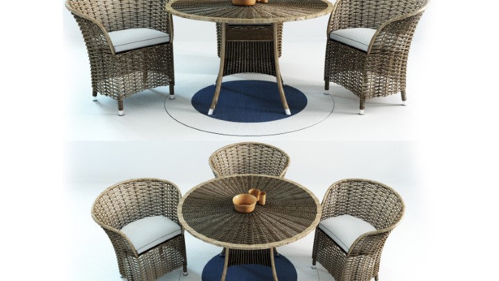 渲染模型_桌椅1223