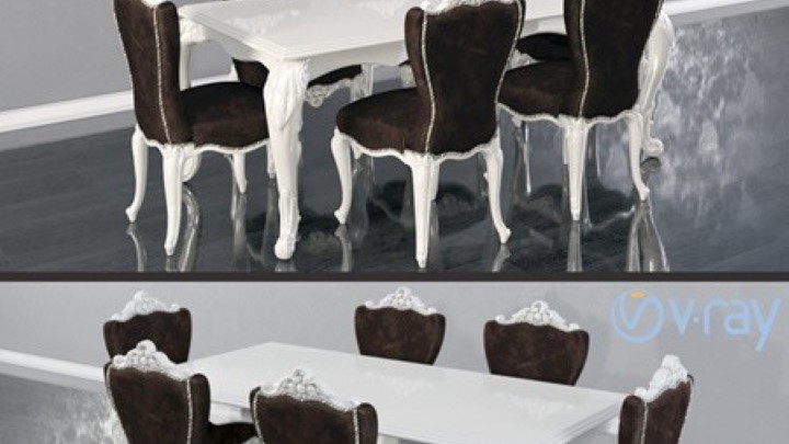 渲染模型_桌椅1227