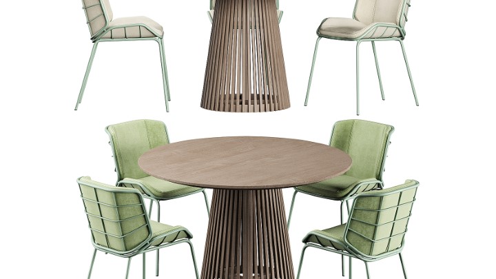 渲染模型_桌椅1248